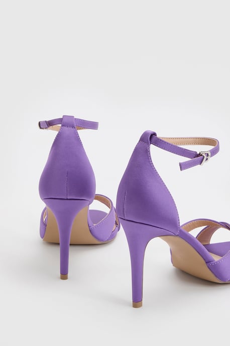 Cadenza Satin Cross Strap High Stiletto Heel Sandals - Image 4