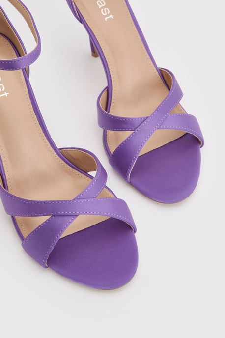 Cadenza Satin Cross Strap High Stiletto Heel Sandals - Image 5