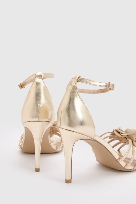 Tia Strappy Leather Corsage High Stiletto Heel Sandals - Image 4