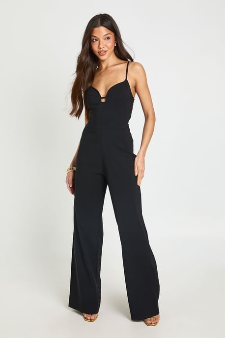 Sweetheart Neck Wide Leg Jumpsuit - Image 1