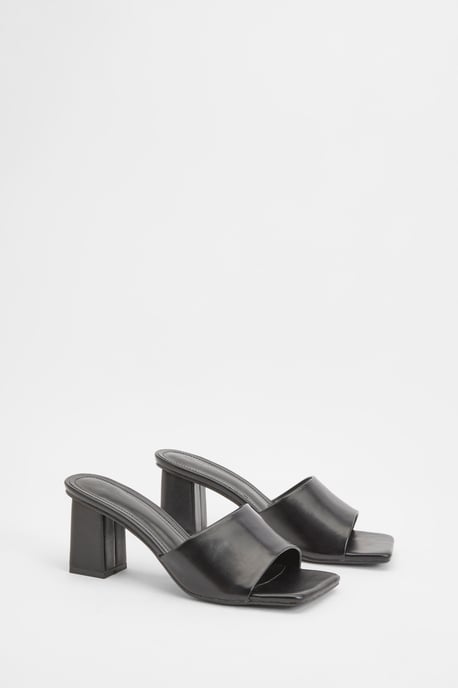 Low Block Heeled Mules - Image 3