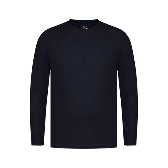 Fabric Heren Wafel T-shirt met lange mouwen (Zwart) - Image 1