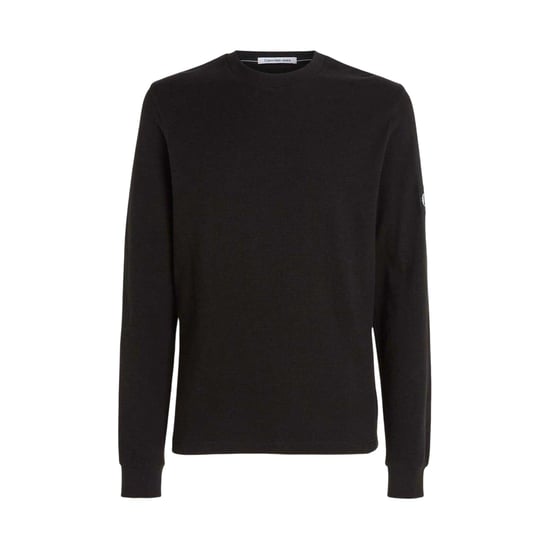 Calvin Klein Heren Wafel Top met lange mouwen (Zwart) - Image 1