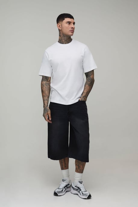 Tall Essential Longline Denim Jorts - Image 4