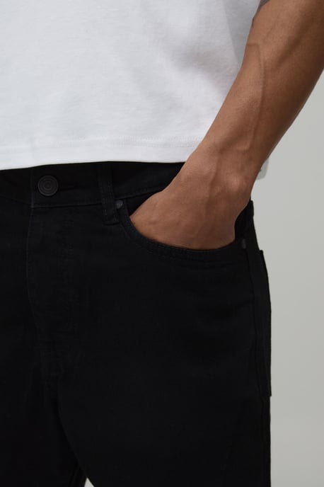 Essential Slim Fit Denim Shorts - Image 3