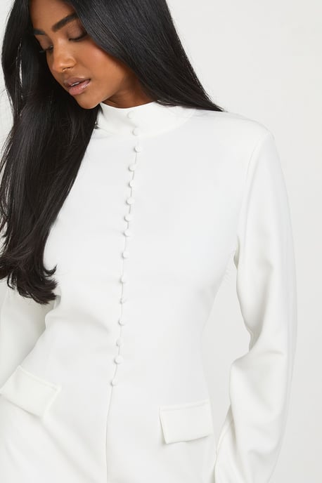 Tailored High Neck Playsuit - Image 4