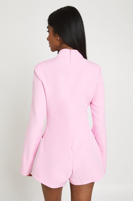 Tailored High Neck Playsuit - Image 2