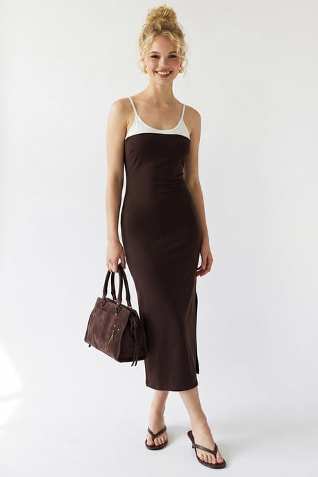 Ärmlös Bodycon Midiklänning med Slits - Image 4