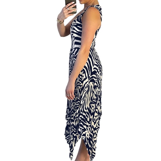 AX Paris Womens/Ladies Zebra Print Pleated Midi Dress (Navy/Cream) - Image 3
