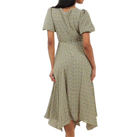 Brave Soul Dames/Dames Floral V Neck Midi Dress (Geel) - Image 3