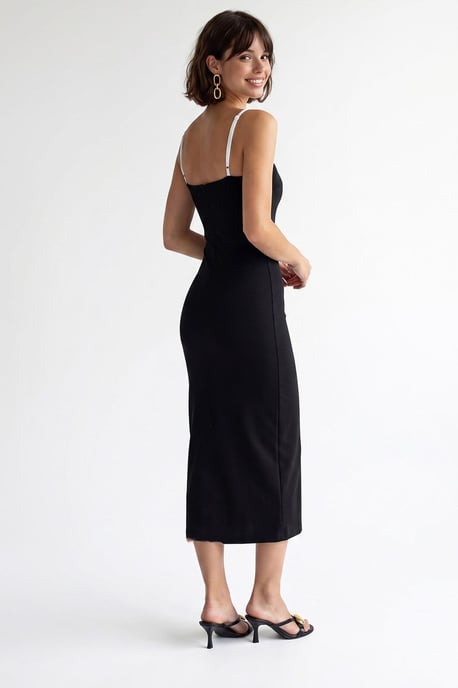 Ärmlös Bodycon Midiklänning med Slits - Image 5