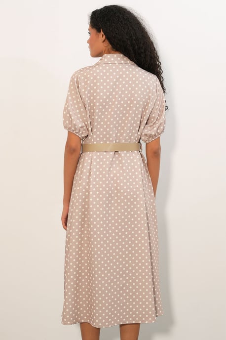 Polkadot Middellange Hemdjurk met Ceintuur - Image 4