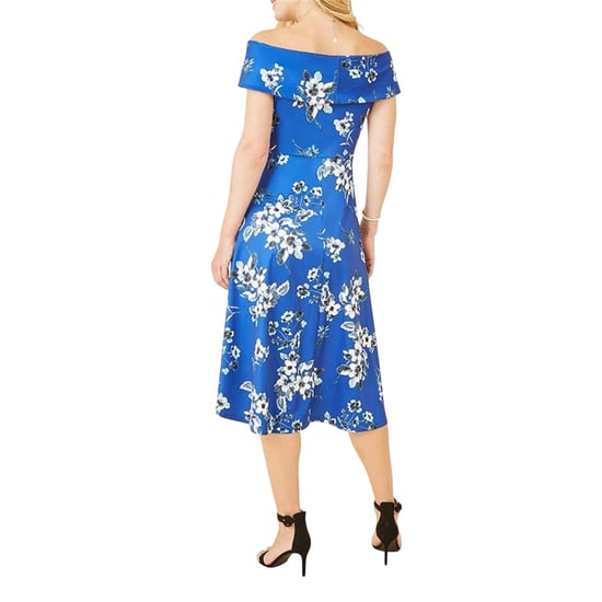 Mela London Womens/Ladies Floral Off Shoulder Midi Dress (Blue) - Image 2