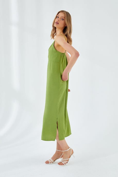 V-hals Split Midi-jurk - Image 2