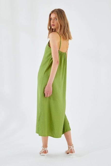 V-hals Split Midi-jurk - Image 5