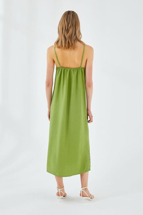 V-hals Split Midi-jurk - Image 6