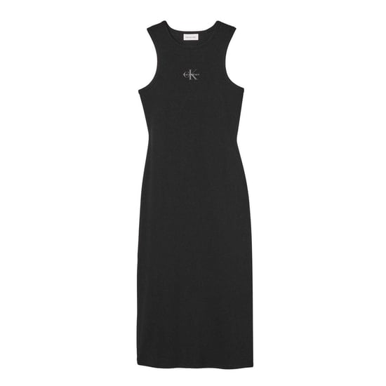 Calvin Klein Womens/Ladies Cotton Midi Bodycon Dress (Black) - Image 1