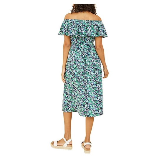 Yumi Womens/Ladies Ditsy Floral Off Shoulder Midi Dress (Green) - Image 3