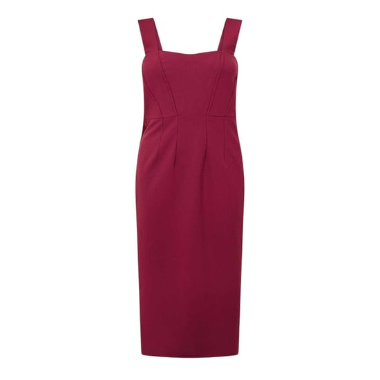 Boss Dizena Sweetheart midi-jurk voor dames (Donkerrood) - Image 1