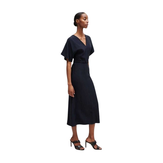 Boss Womens/Ladies A-line Fitted Kimono Sleeve Midi Dress (Dark Blue) - Image 1