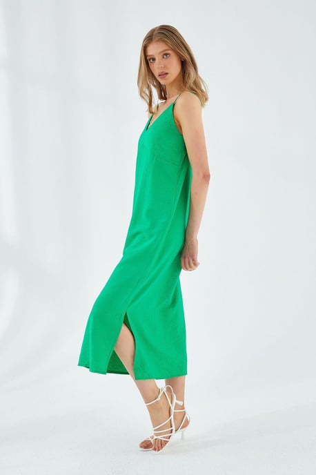 V-hals Split Midi-jurk - Image 2