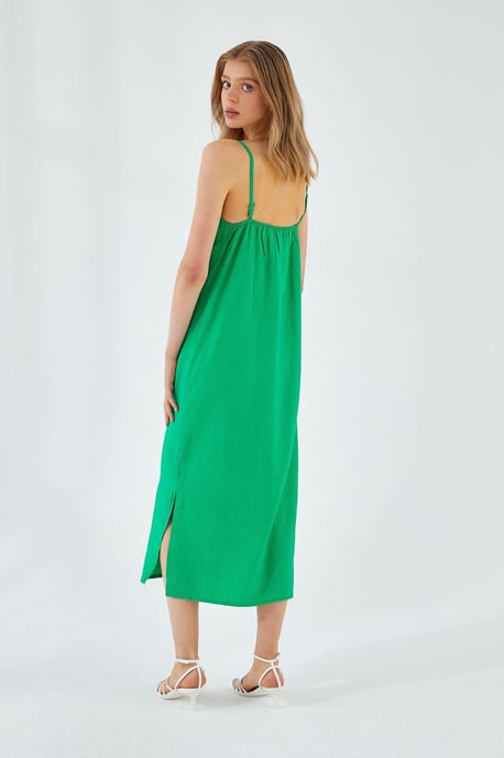 V-hals Split Midi-jurk - Image 5