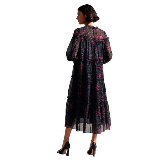 Ted Baker Midi-jurk met ruches voor dames (Zwart) - Image 3