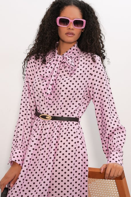 Gestippelde Maxi Shirtjurk - Image 2