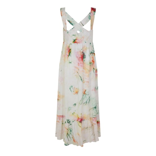 Boss Maxijurk met bloemenprint en vierkante halslijn voor dames (Bruin) - Image 2