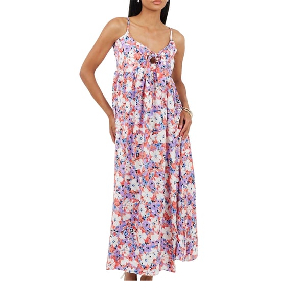 Brave Soul Maxijurk met spaghettibandjes en bloemenprint voor dames (Koraal/paars) - Image 2