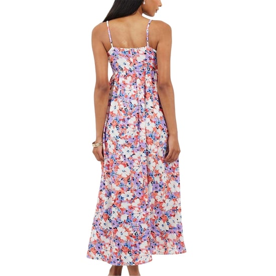 Brave Soul Maxijurk met spaghettibandjes en bloemenprint voor dames (Koraal/paars) - Image 3