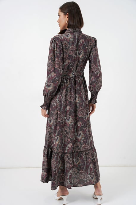 Paisley Geknoopt Midi Hemdjurk - Image 6