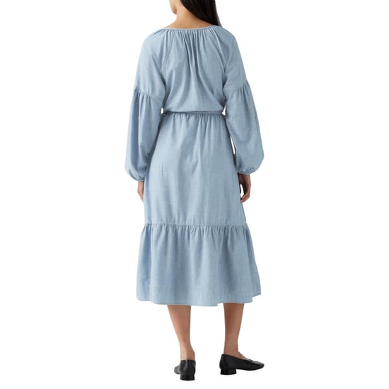 Levis Maxijurk voor dames met ronde hals en 3/4-mouwen van Jolene (Lichtblauw) - Image 4
