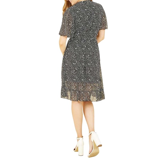 Mela London Womens/Ladies Polka Dot Wrap Dress (Black) - Image 2