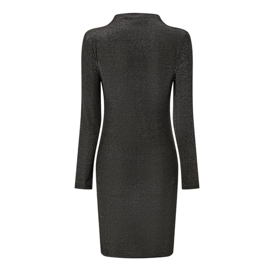 Pieces Dames/Dames Glitter Gebreide Bodycon Jurk met Hoge Kraag (Zwart) - Image 2