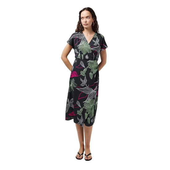 Vero Moda Jane-wikkeljurk voor dames (Zwart) - Image 1
