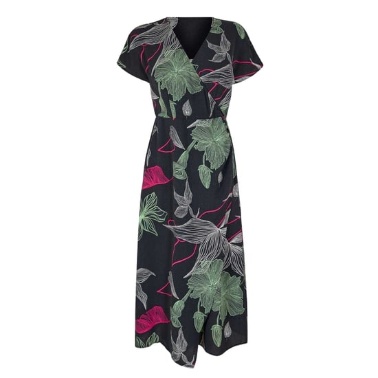 Vero Moda Jane-wikkeljurk voor dames (Zwart) - Image 2