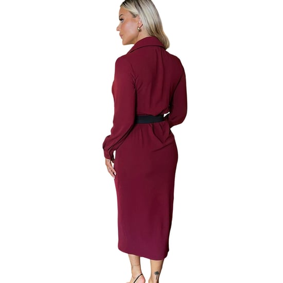 AX Paris Dames/Dames Polyester Riemjurk (Wijn) - Image 3