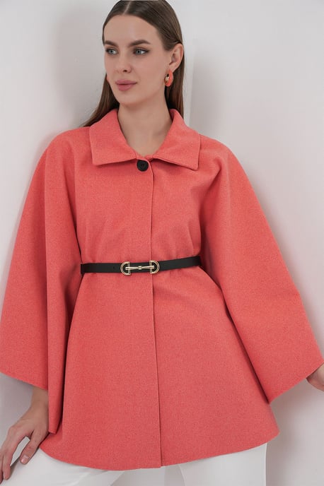 Gestrikte Tweed Cape Jacket - Image 2