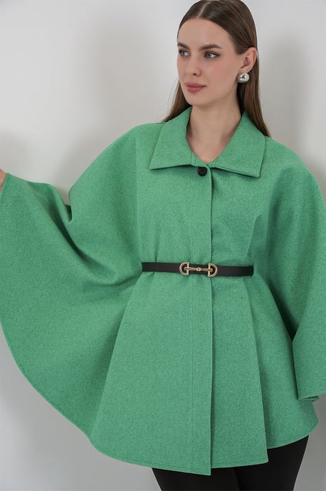 Gestrikte Tweed Cape Jas - Image 4