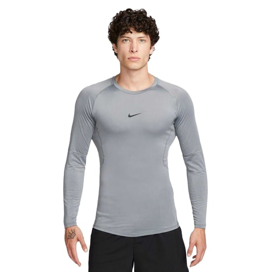 Nike Heren Pro Core Langsleeve T-Shirt (Grijs) - Image 1