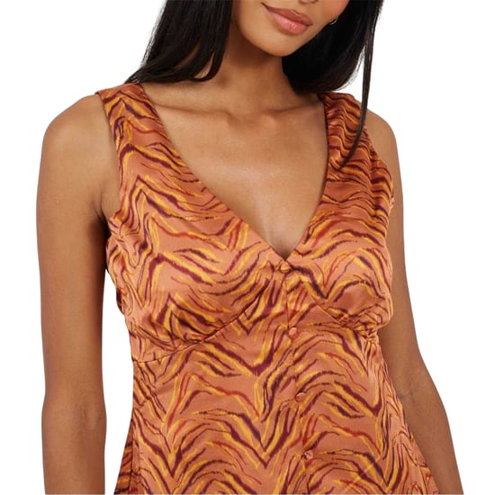Brave Soul Dames/Dames Abstract Mini Jurk (Oranje) - Image 4