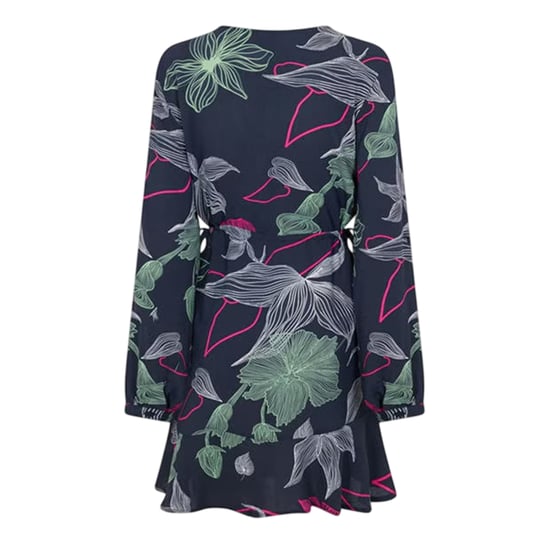 Vero Moda Dames/Dames Jane Bloemen Wikkeljurk (Zwart) - Image 2
