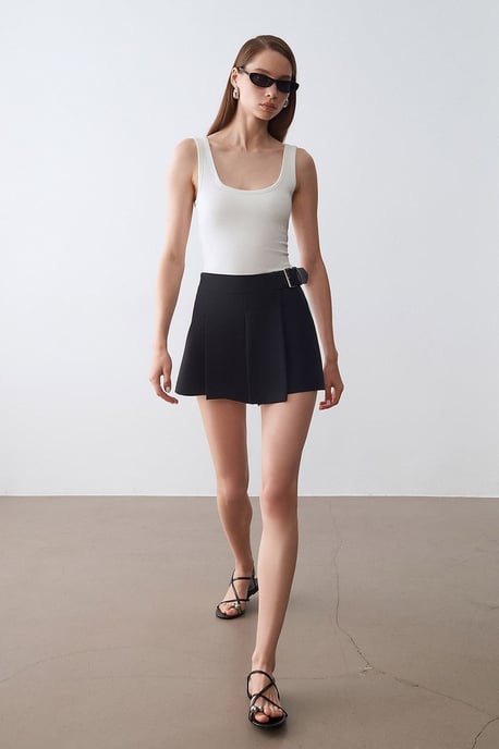 Slim Fit Ärmlös Jerseytopp Blus - Image 4