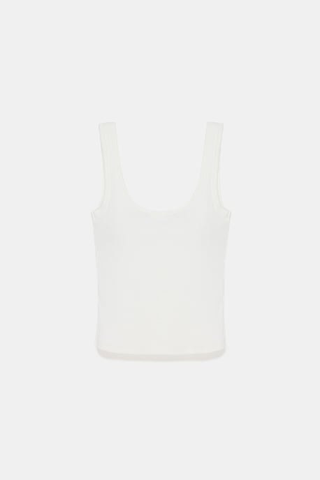 Slim Fit Ärmlös Jerseytopp Blus - Image 5