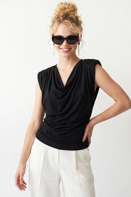 Mouwloze Collo Blouse - Image 3