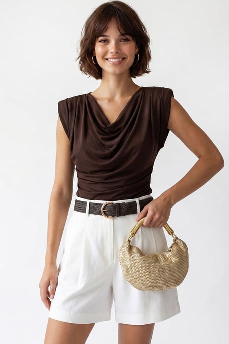 Mouwloze Blouse met Colhals - Image 2