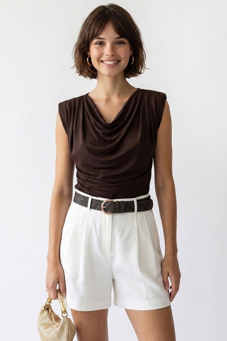 Mouwloze Blouse met Colhals - Image 4