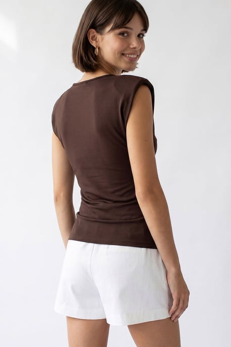 Mouwloze Blouse met Colhals - Image 5
