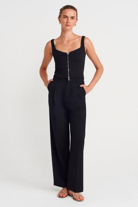 Dames Gekruiste Corset Top Met Vierkante Hals - Image 4